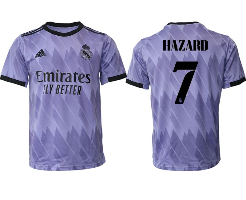 Men 2022-2023 Club Real Madrid away aaa version purple #7 Soccer Jerseys1